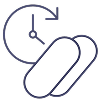 Tablet timing icon.